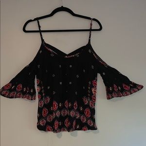 Black juniors’ blouse